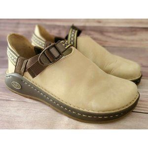 Chaco Womens Pedshed Sand Leather Slip On Shoes